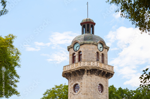 Historical clock tower in central part of Varna