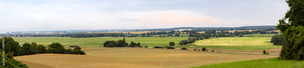 panorama of a landscape in mecklenburg, germany