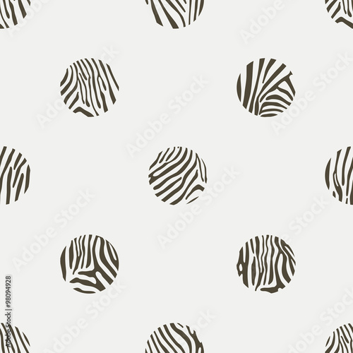 Polka dots background of zebra pattern © honingbij
