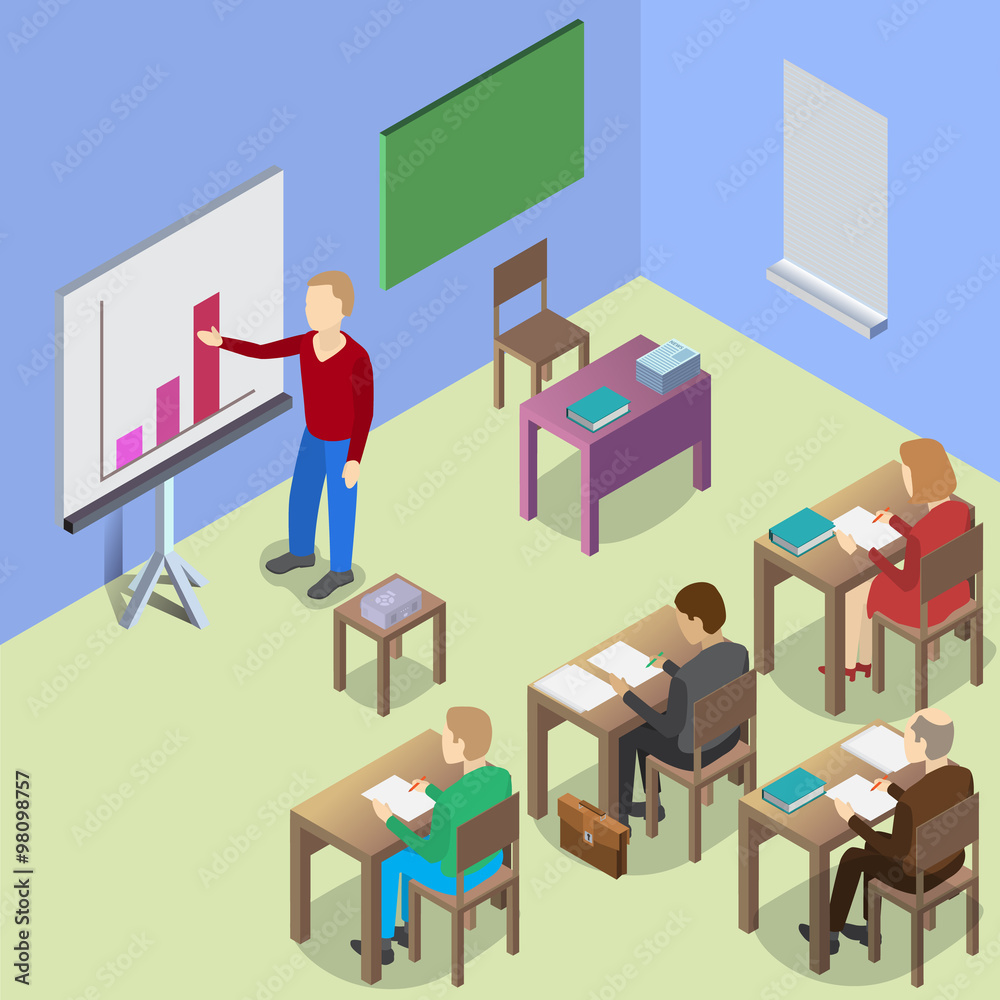Isometric presentation training concept Isometric presentation training concept