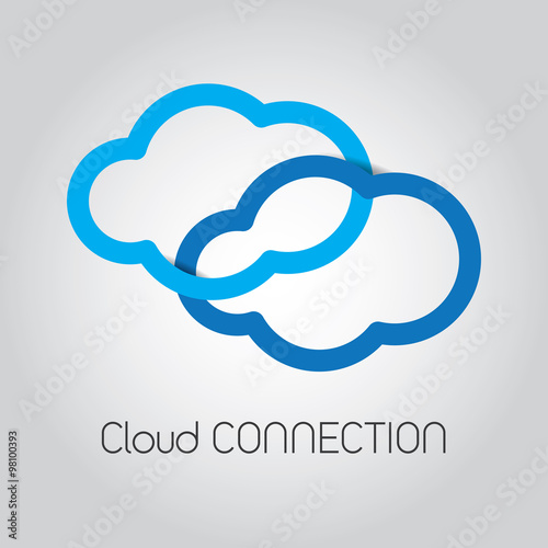 Cloud technology concept design abstract background