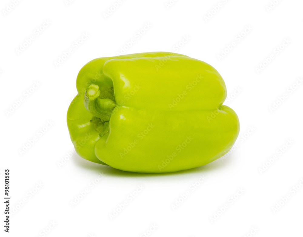 green bell pepper isolated