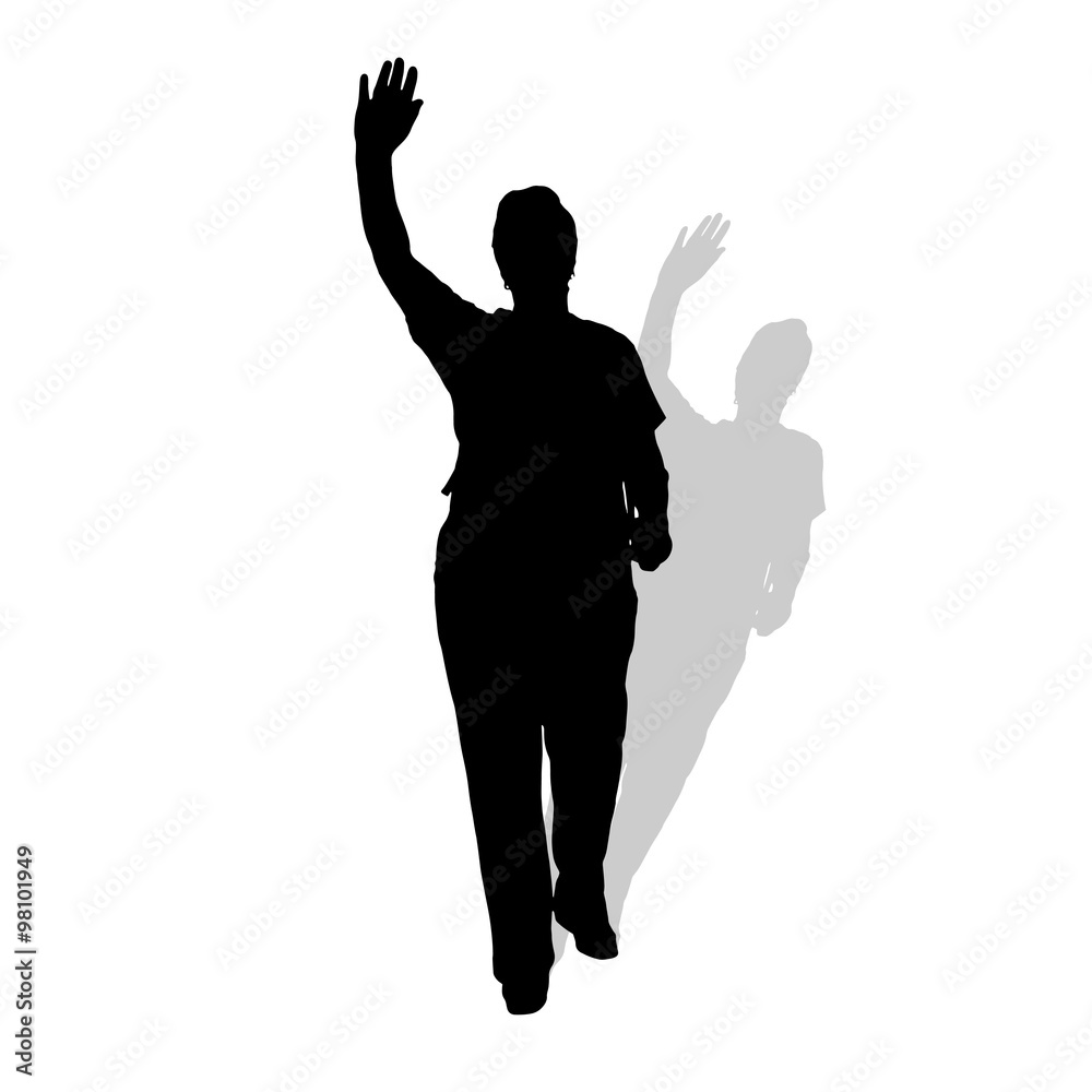 Vector silhouette of a woman. Vector silhouette of a woman.
