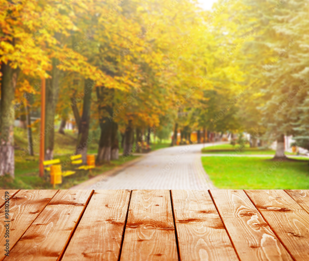 Beautiful nature background with wooden floor Beautiful nature background with wooden floor