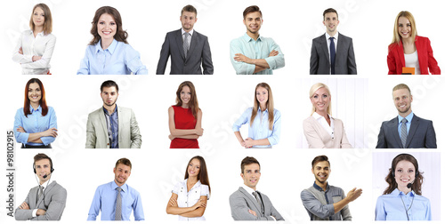 Collage of business people ...