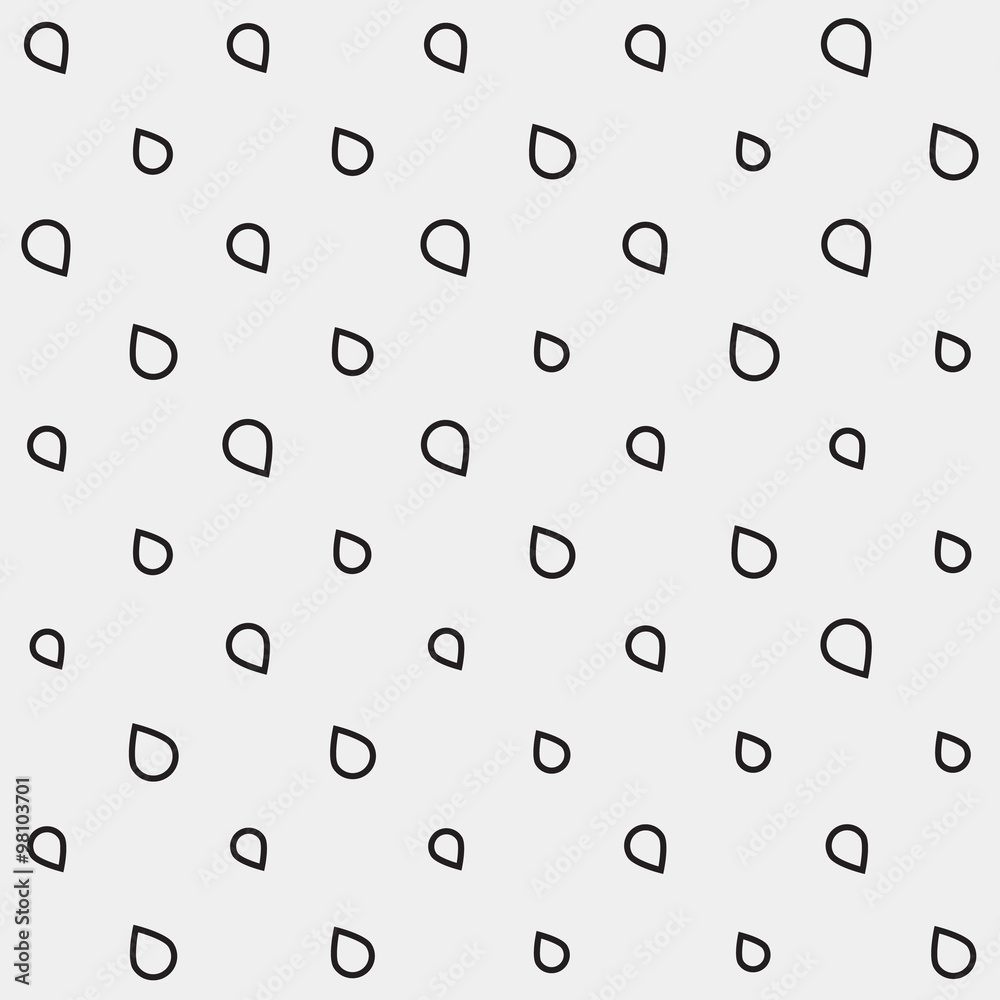 Pattern drops monochrome minimalistic shapes