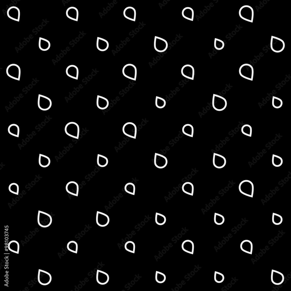 Pattern drops monochrome minimalistic shapes