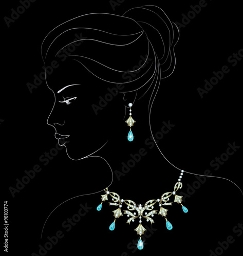 woman with necklace