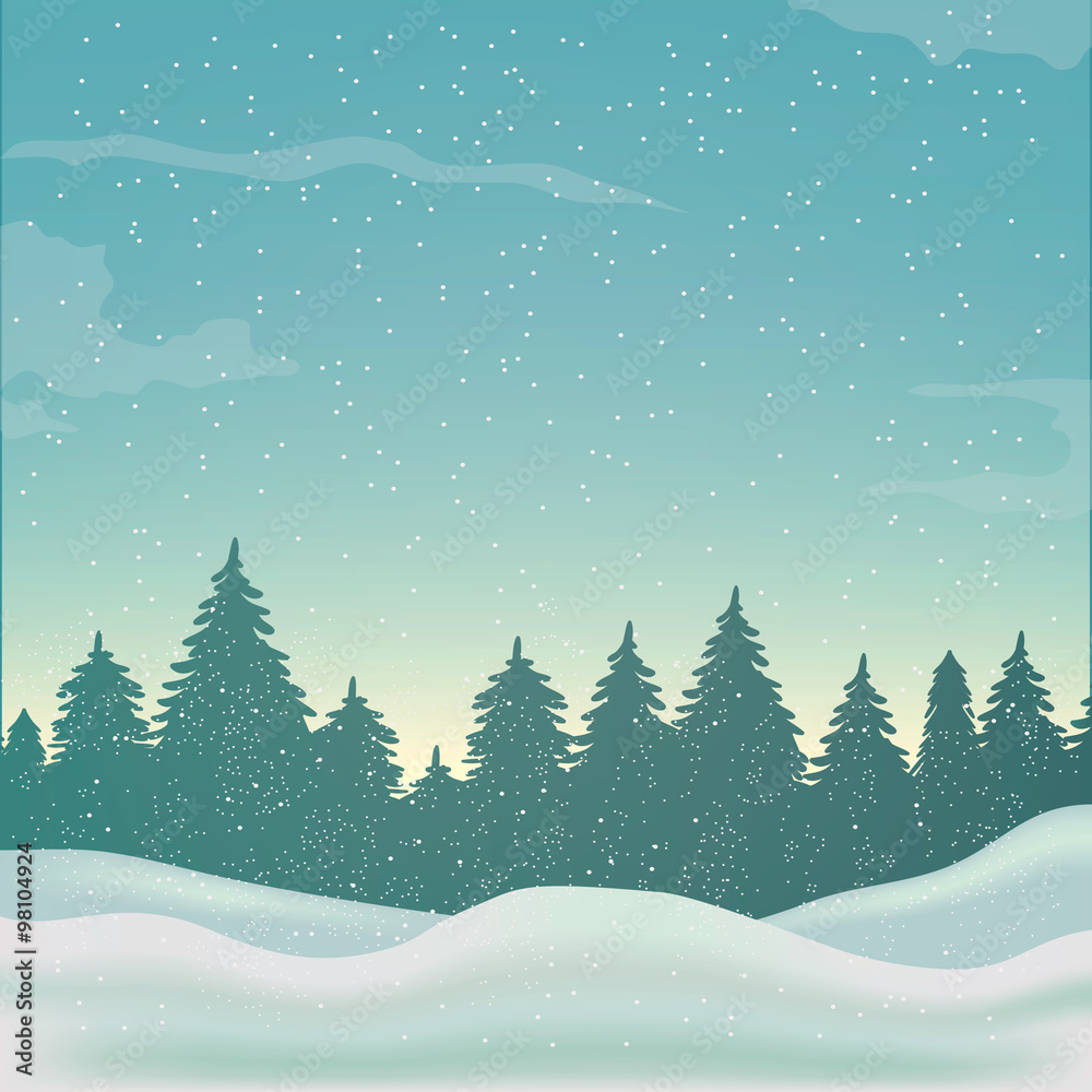 winter background, landscape, christmas, new year