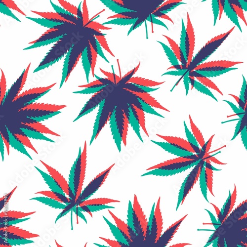 Marijuana Seamless Vector Pattern