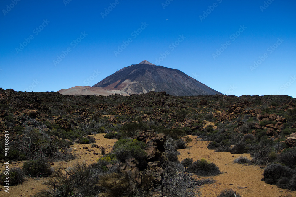 View of the Teide volcano peak