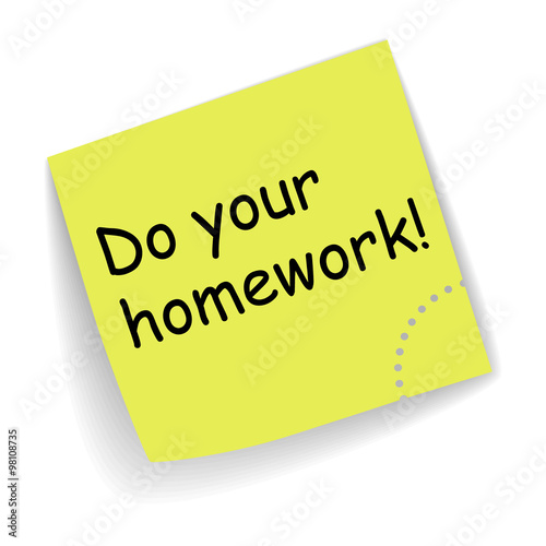 note paper - do your homework