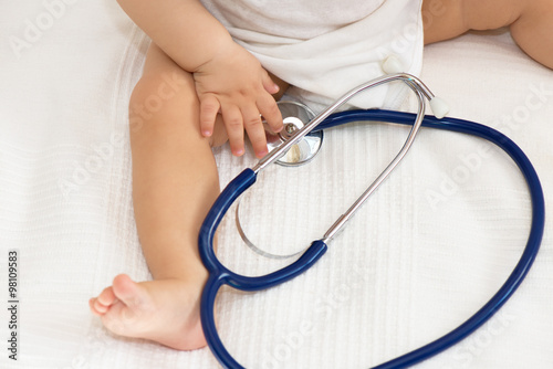 Baby with stethoscope