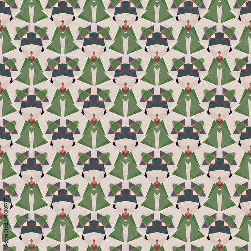 Seamless abstract pattern with geometric shapes