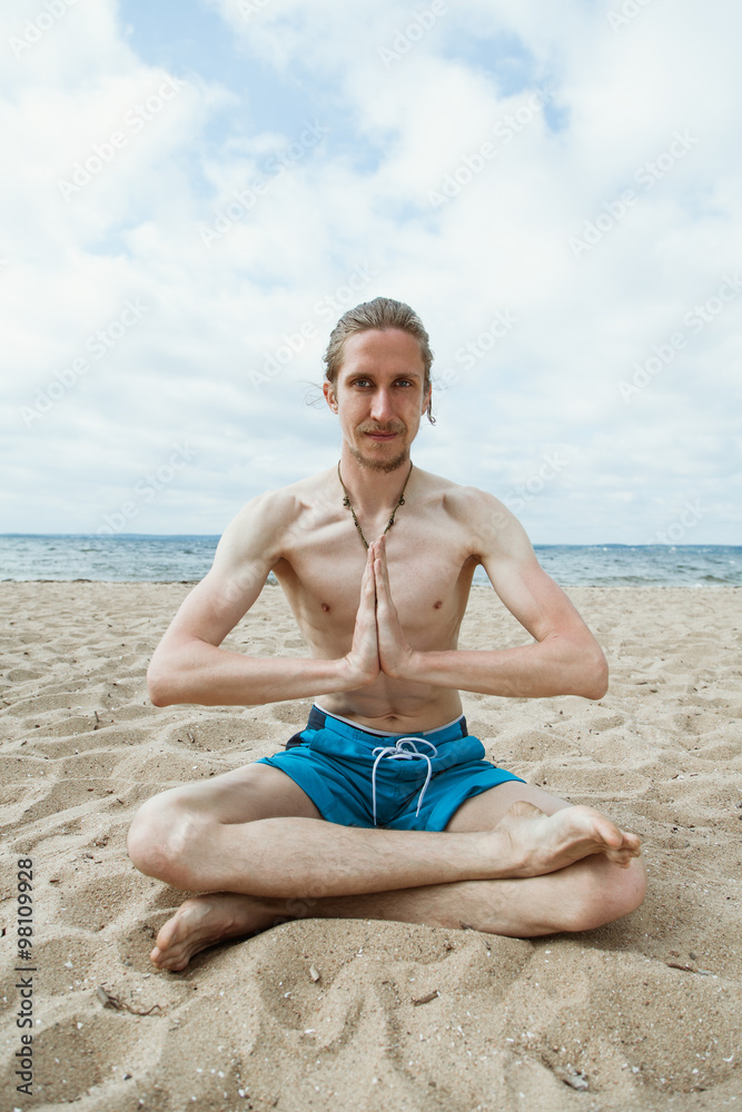 Young man leads a healthy lifestyle