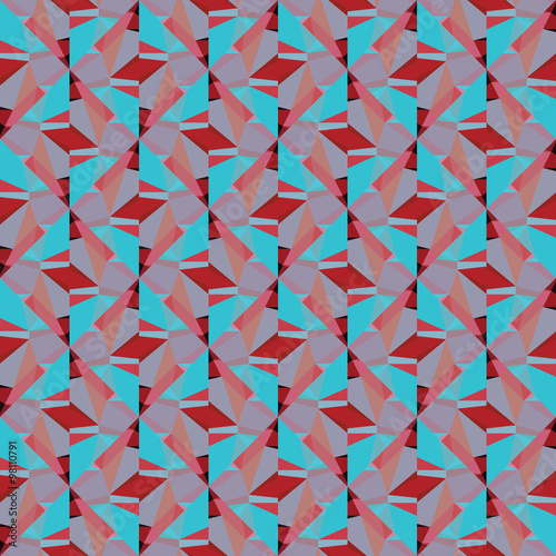 Kaleidoscopic pattern with crystals