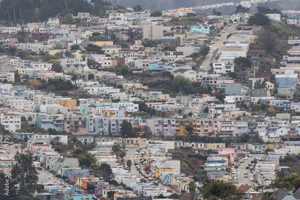 Lots of houses on a hill, San Francisco