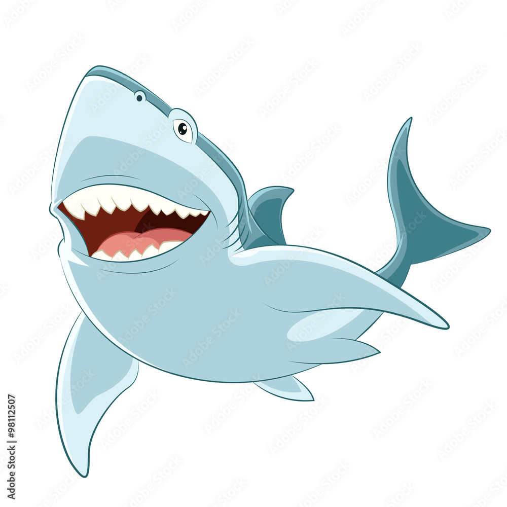 Happy cartoon shark Happy cartoon shark