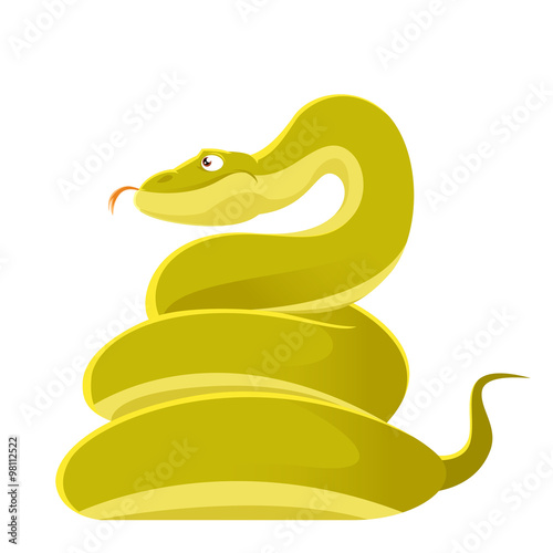 Smiling cartoon snake