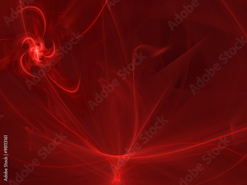 Abstract digitally generated image red wavy background