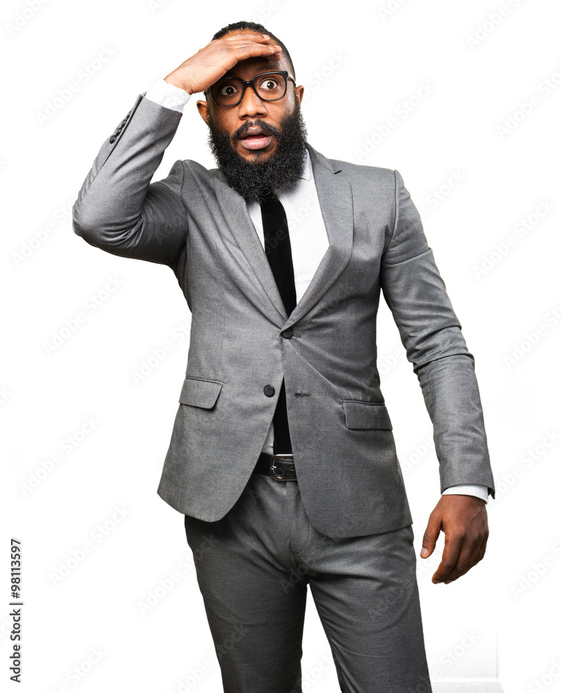 business black man worried business black man worried