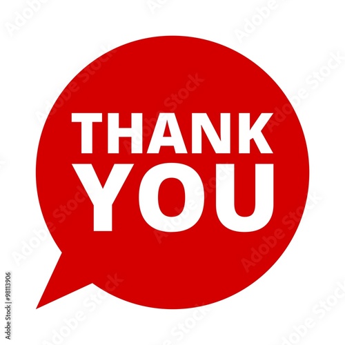 Speech bubble thank you