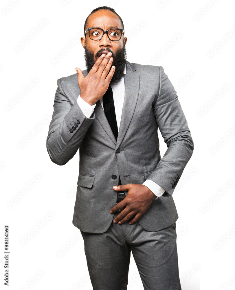 Fototapeta premium business black man surprised