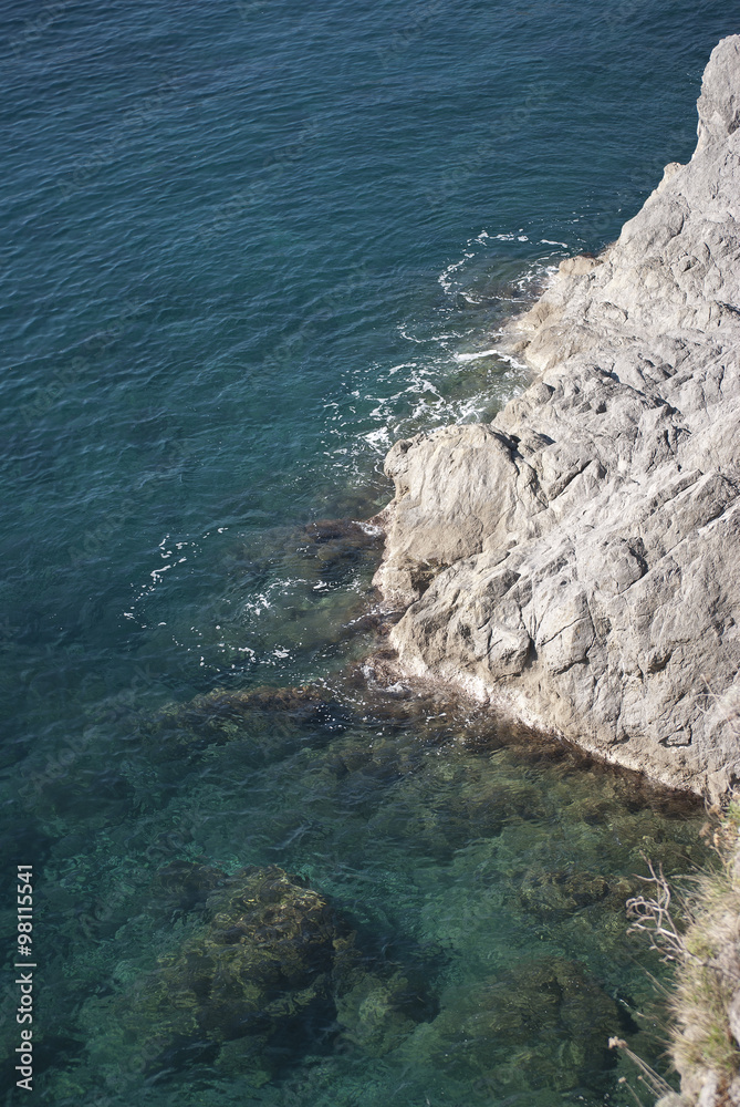 Obraz premium Rock on the sea Amalfi coast