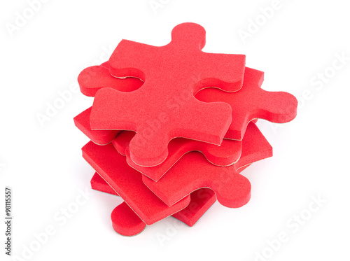 Stack of puzzle pieces