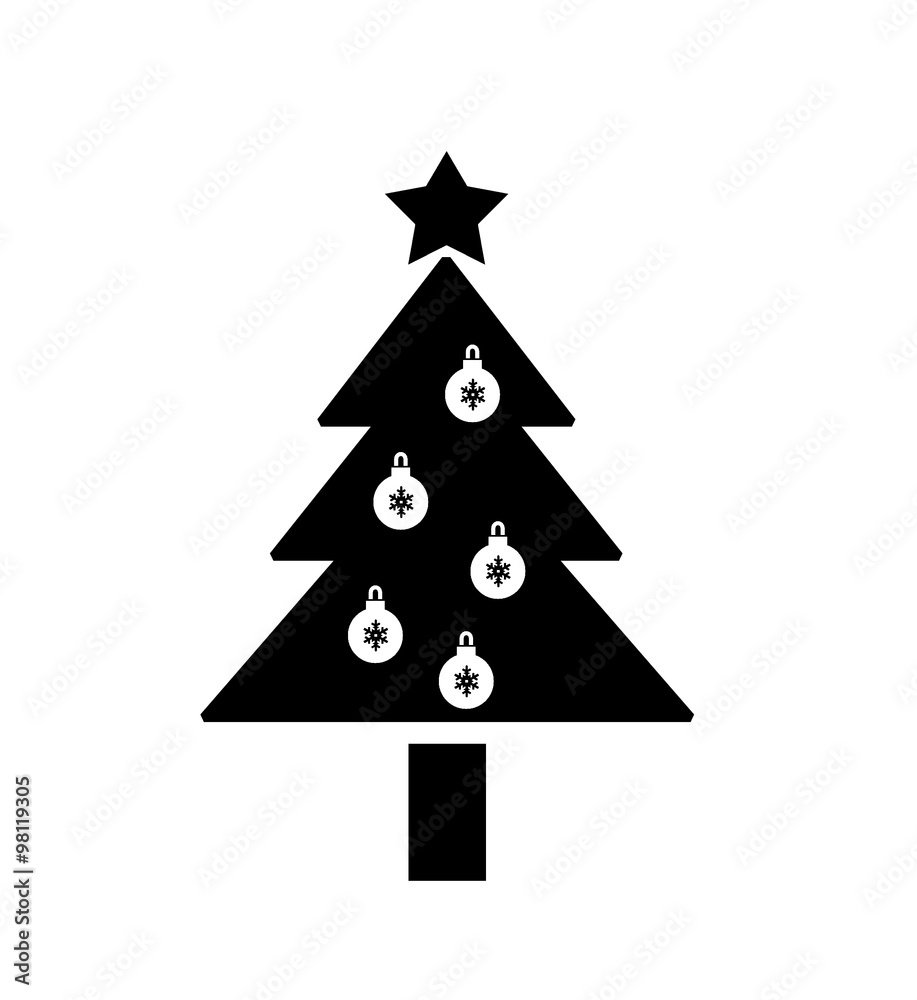 Fototapeta premium Boule de Noël sur un sapin