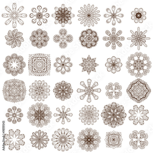set of flowers. Illustration