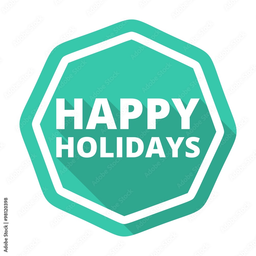 Happy Holidays icon with long shadow