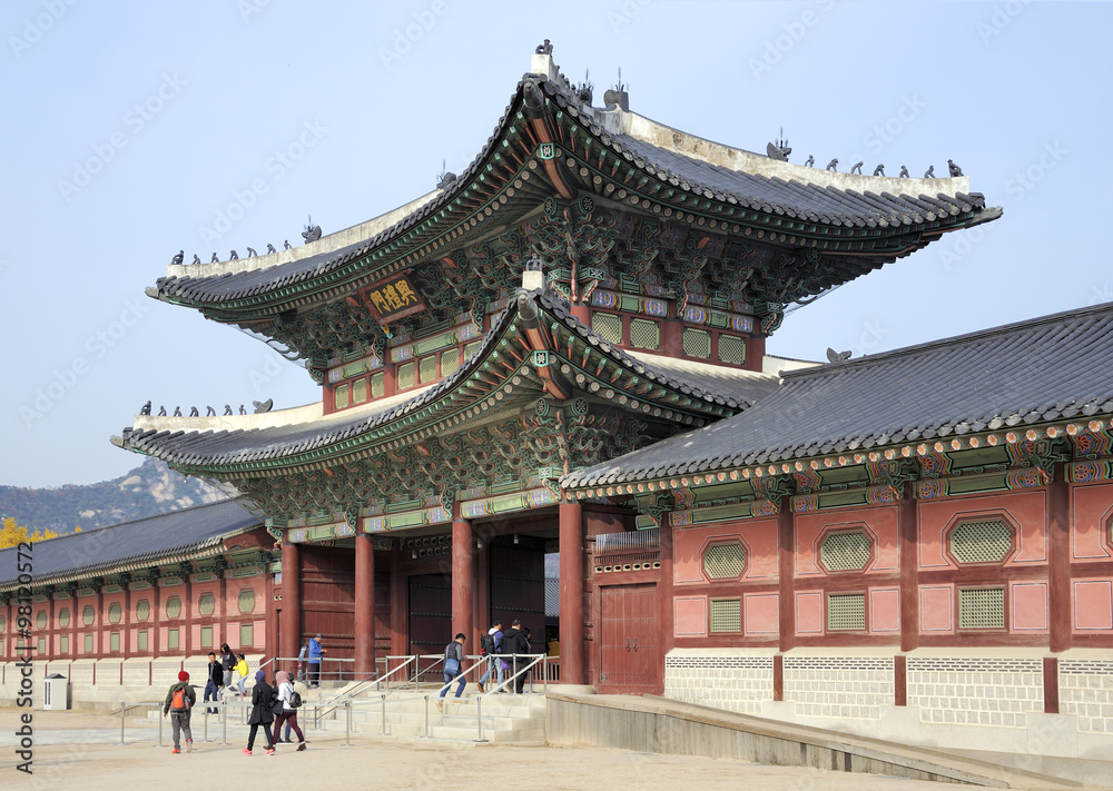 Gyeongbok Palace entry gate, Seoul, South Korea Gyeongbok Palace entry gate, Seoul, South Korea