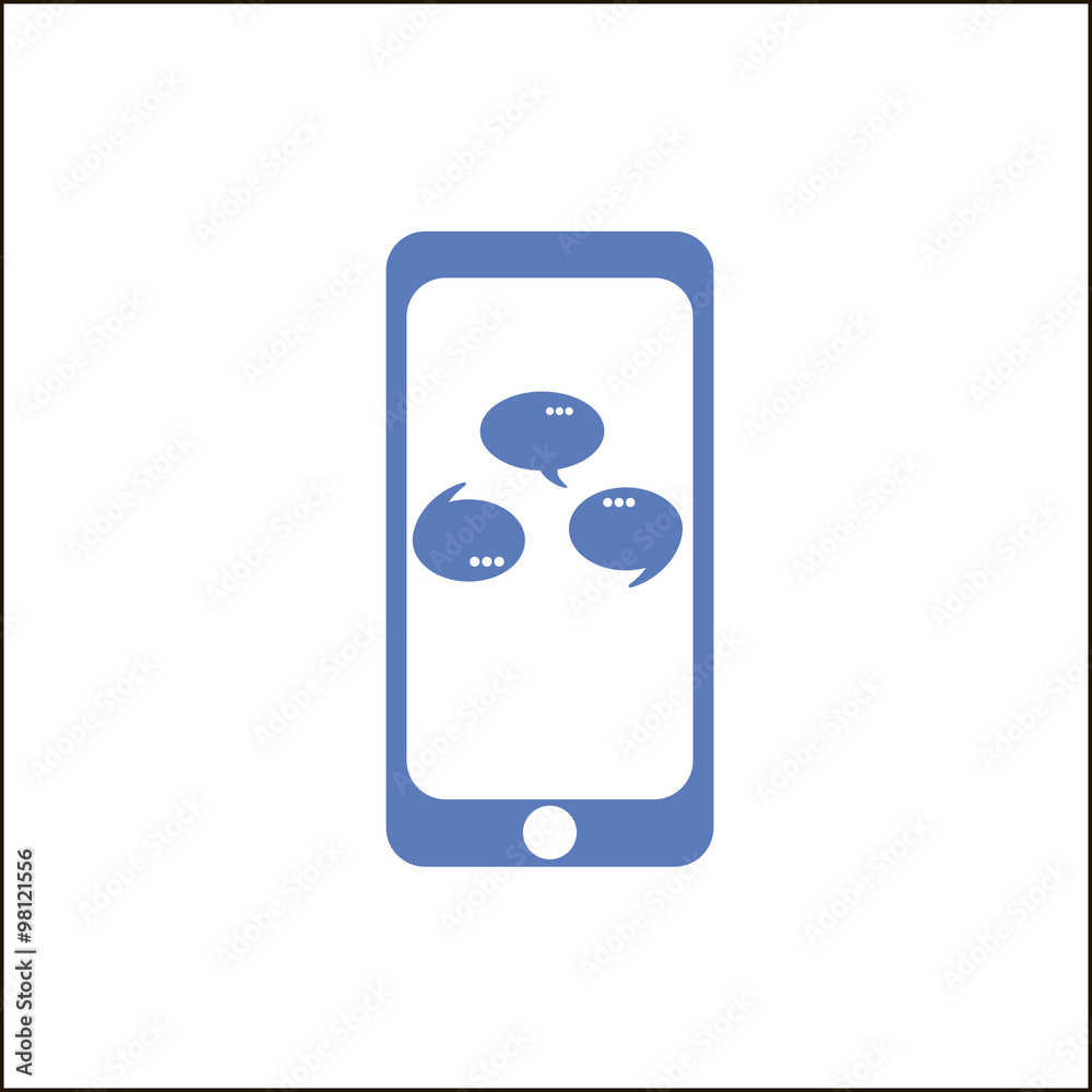 conversation sms on mobile icon conversation sms on mobile icon