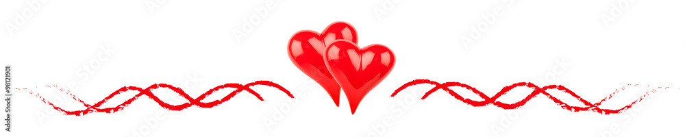 Valentinstag – Bordüre mit Herzen