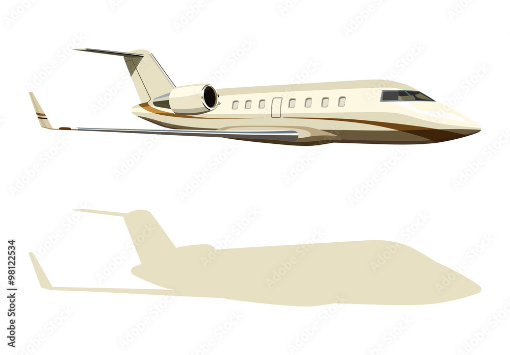 Fototapeta premium Yellow jet airplane