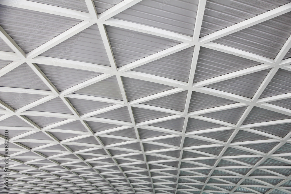Obraz premium Stock Photo:.Curved reinforced steel roof