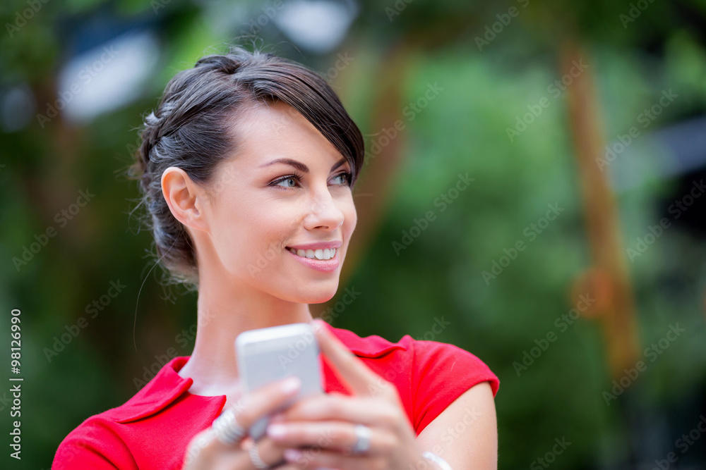Portrait of businesswoman with mobile phone Portrait of businesswoman with mobile phone