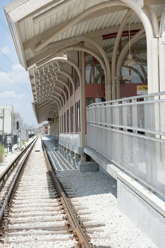 Train station tracks
