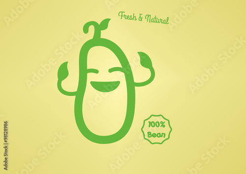 illustration bean cute
