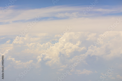 Fototapeta Naklejka Na Ścianę i Meble -  Big white cloud and blue sky background