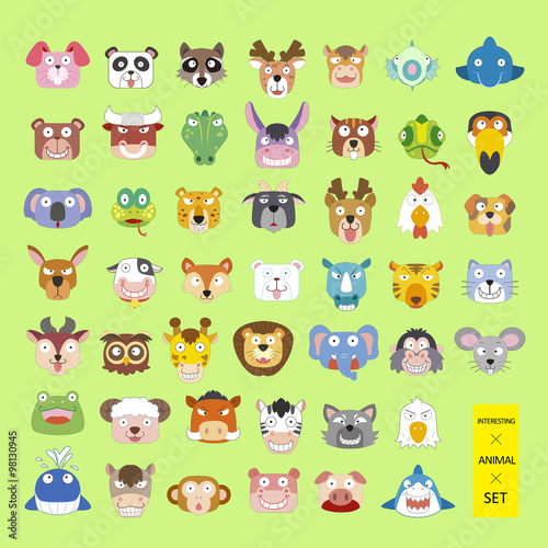 lovely animal heads collection