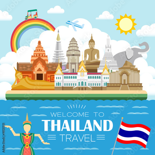 Thailand travel concept poster