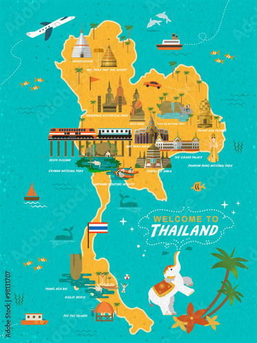 Thailand travel concept poster