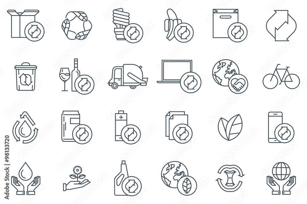 Recycling icon set Recycling icon set