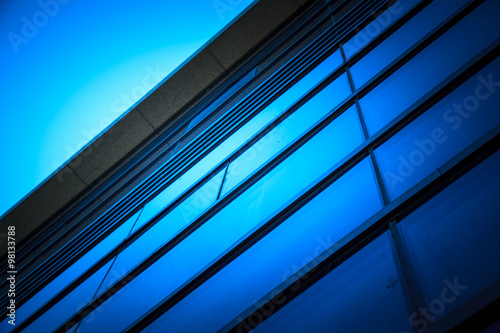 Modern architectural glass curtain wall