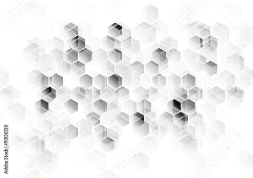 Abstract light grey tech background © saicle