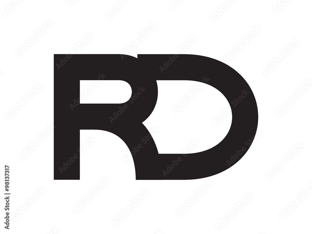 RD Letter Identity Monogram Logo RD Letter Identity Monogram Logo