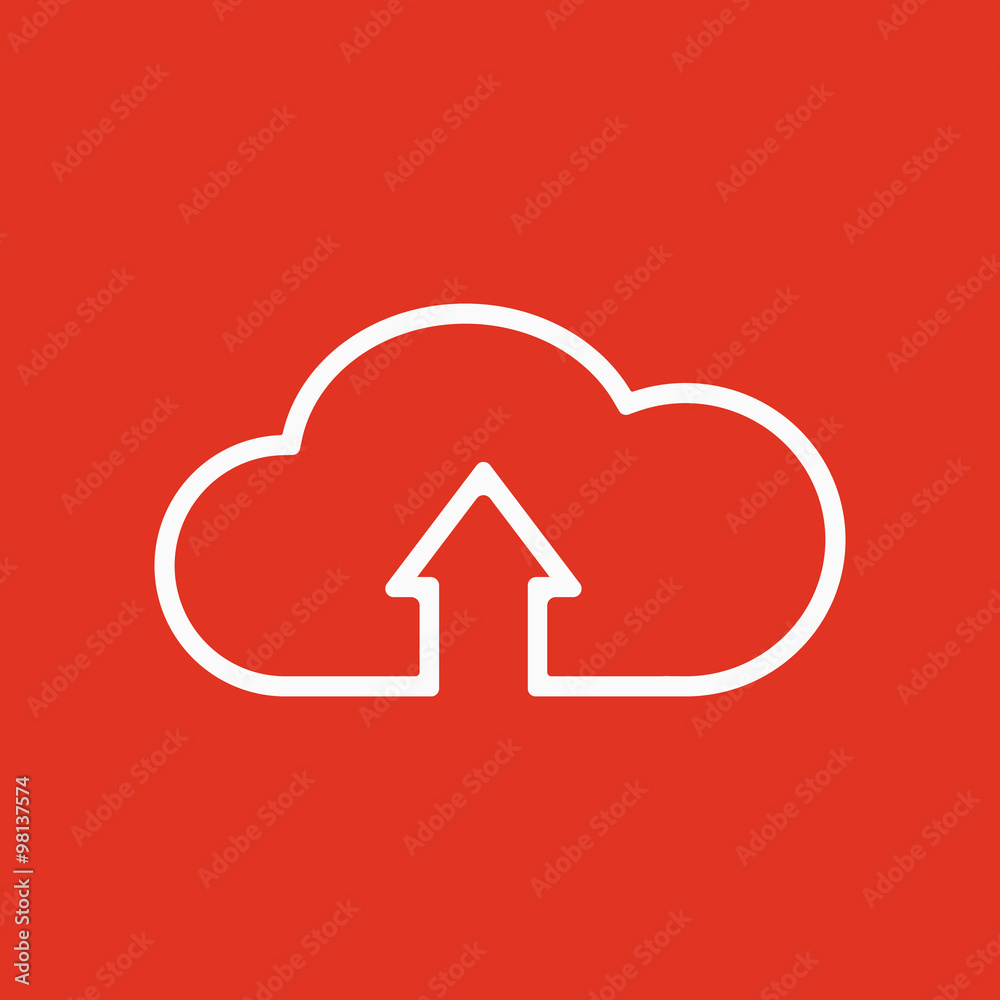 The upload to cloud icon. Download symbol. Flat The upload to cloud icon. Download symbol. Flat