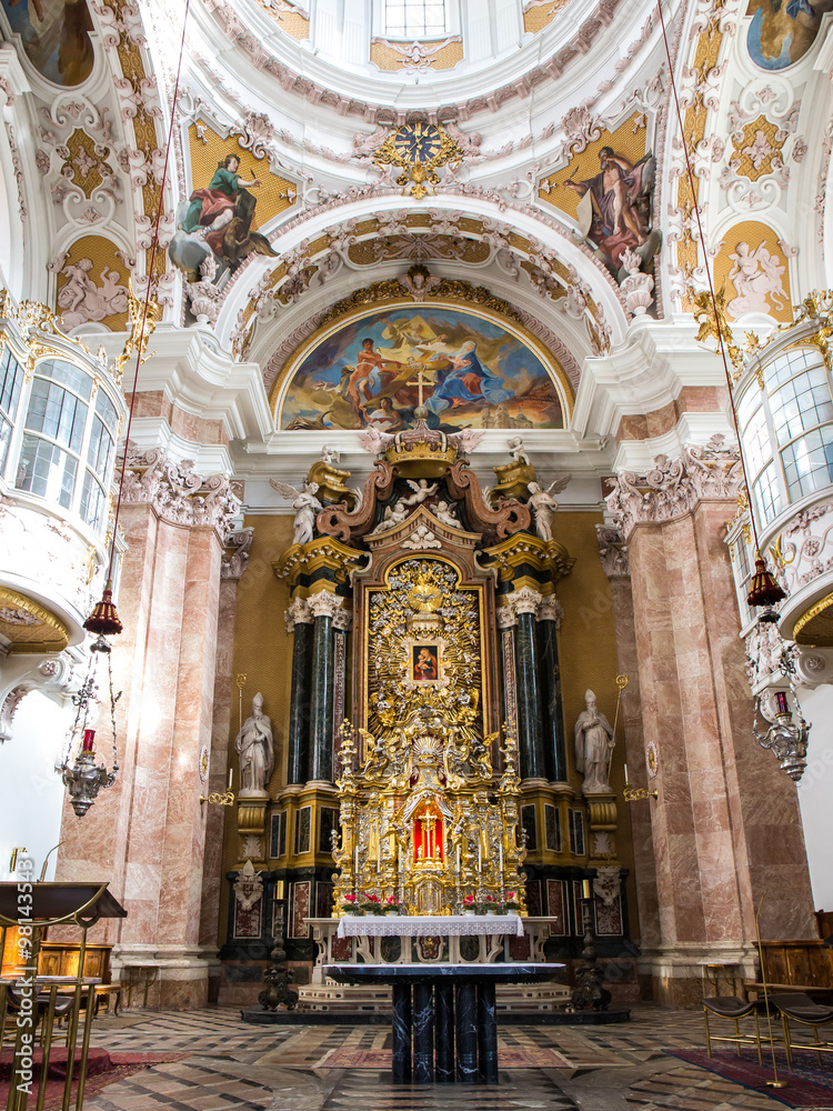 Exquisite Interior of church, Wieskirche - Steingaden, Germany